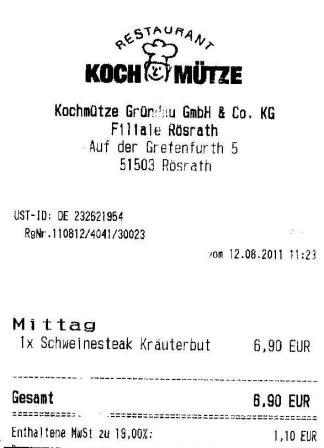 vftn Hffner Kochmtze Restaurant